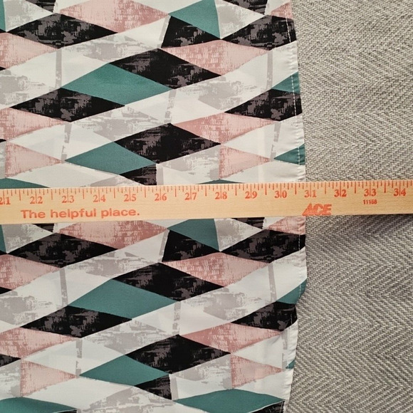 Tyche Halter Dress Women's Size Small Boho Mini Sleeveless Green Blue Harlequin - Picture 9 of 13